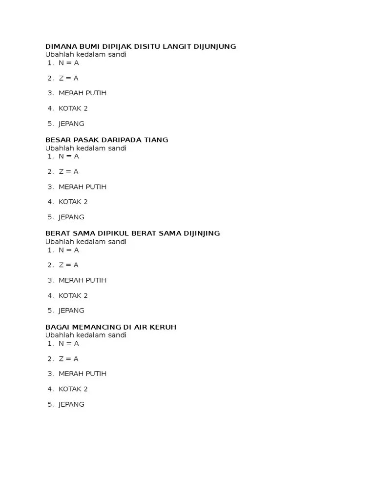 Soal Sandi | PDF