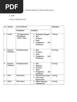 Secara bulanan oleh bank indonesia setelah rapat dewan gubernur (rdg). Contoh Format Laporan Bulanan Pdf