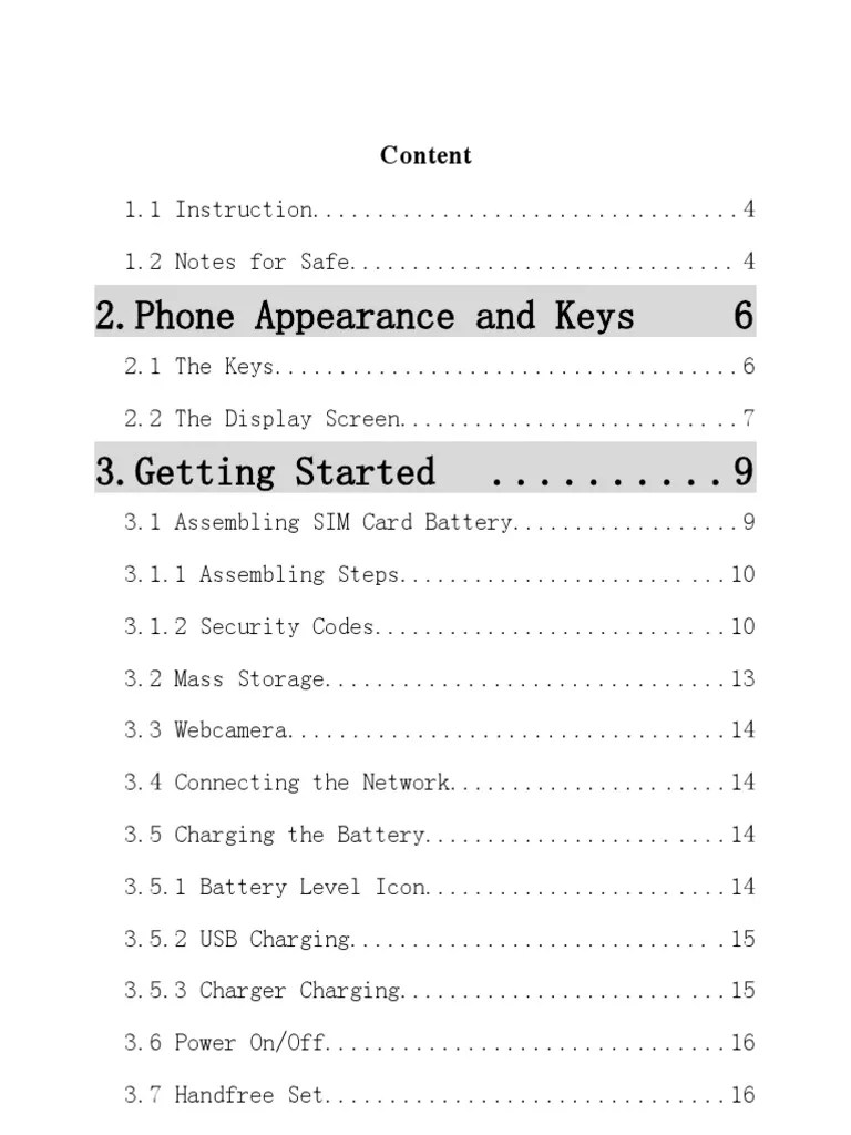 Chinese Mobile Phone User Manual | PDF | Personal Identification Number ...