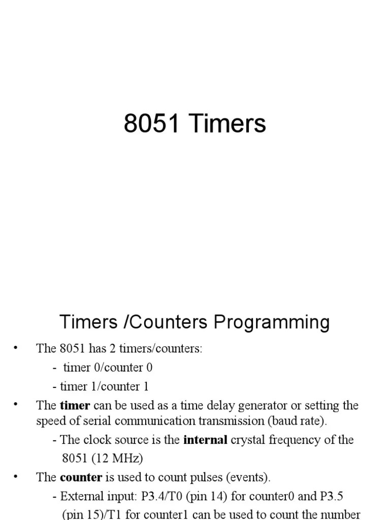 Microcontroller Timers | PDF | Timer | Manufactured Goods