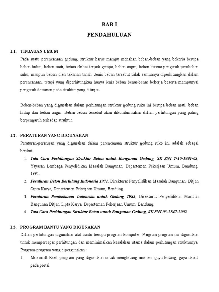 Perhitungan Struktur Ruko 2 Lantai | PDF