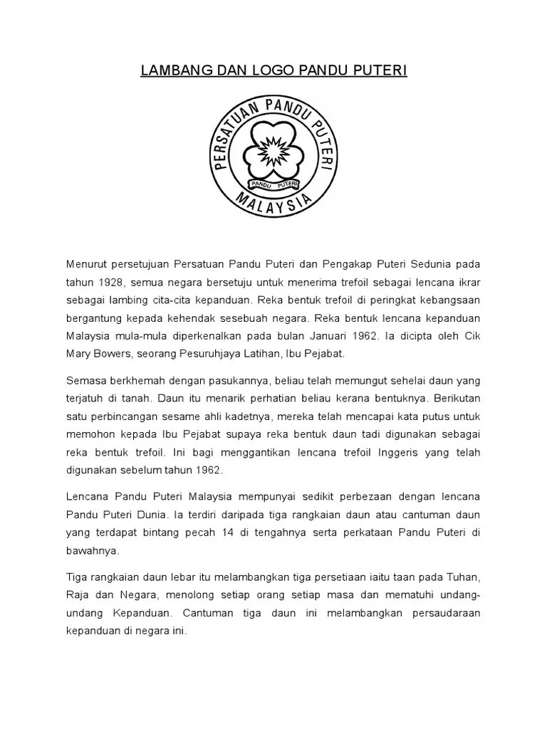 Warna logo pandu puteri tunas sekolah rendah pandu puteri lencana patrol bunga sekolah rendah kumpulan uniform persatuan tunas puteri bulat . Lambang Dan Logo Pandu Puteri Pdf