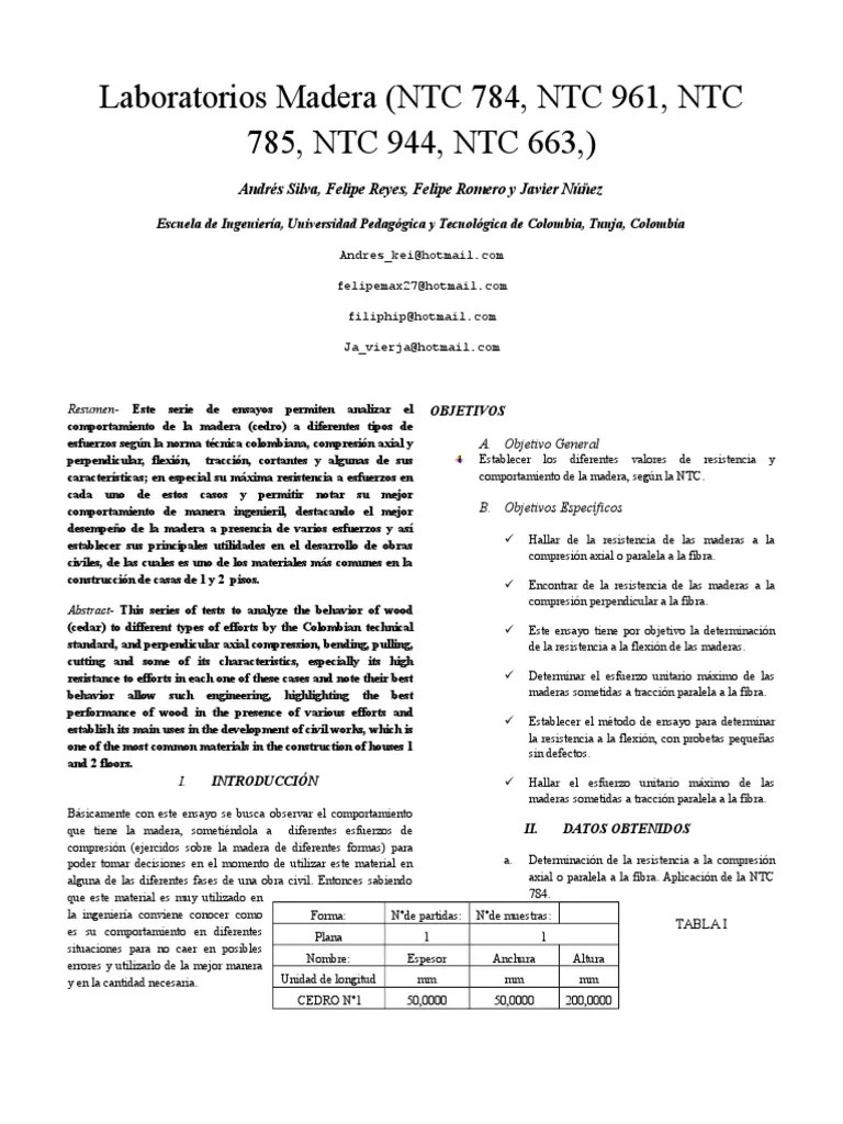 Laboratorio Madera | PDF | Doblar | Elasticidad (Física)