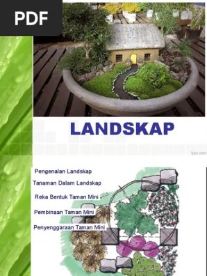 Susunan yang ringkas daripada tiga jenis bentuk dan ukuran tanaman boleh memberi daya tarikan dalam landskap. Landskap Pdf