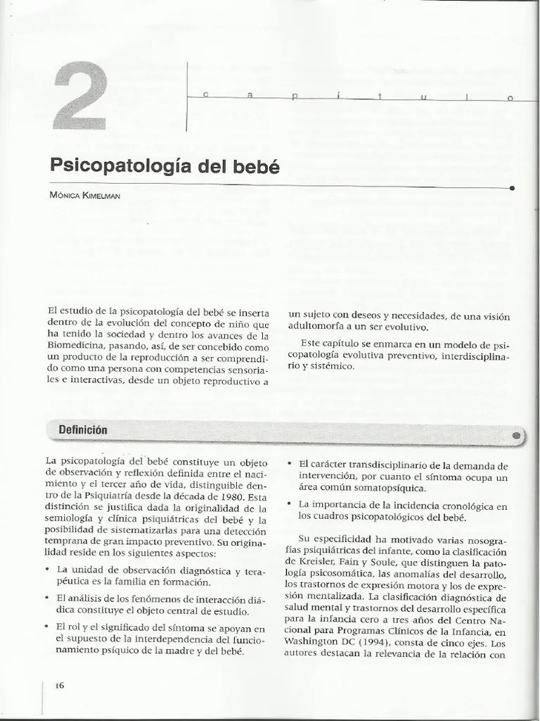 Psicopatologia Infantil Y De La Adolescencia