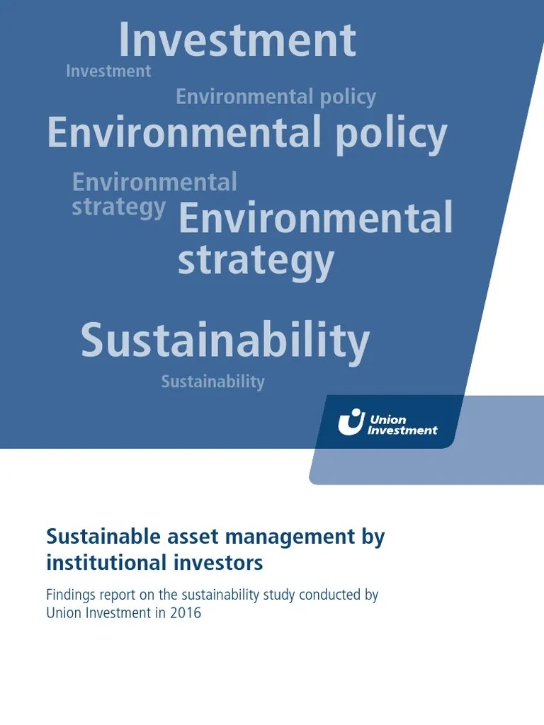 Sustainable Asset Management PDF | PDF | Investor | Investing