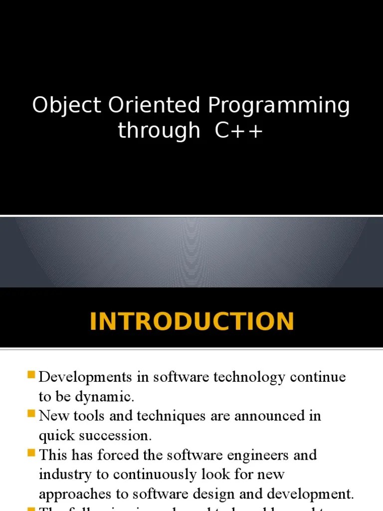 CPP Unit-1 | PDF | Object (Computer Science) | Object Oriented Programming