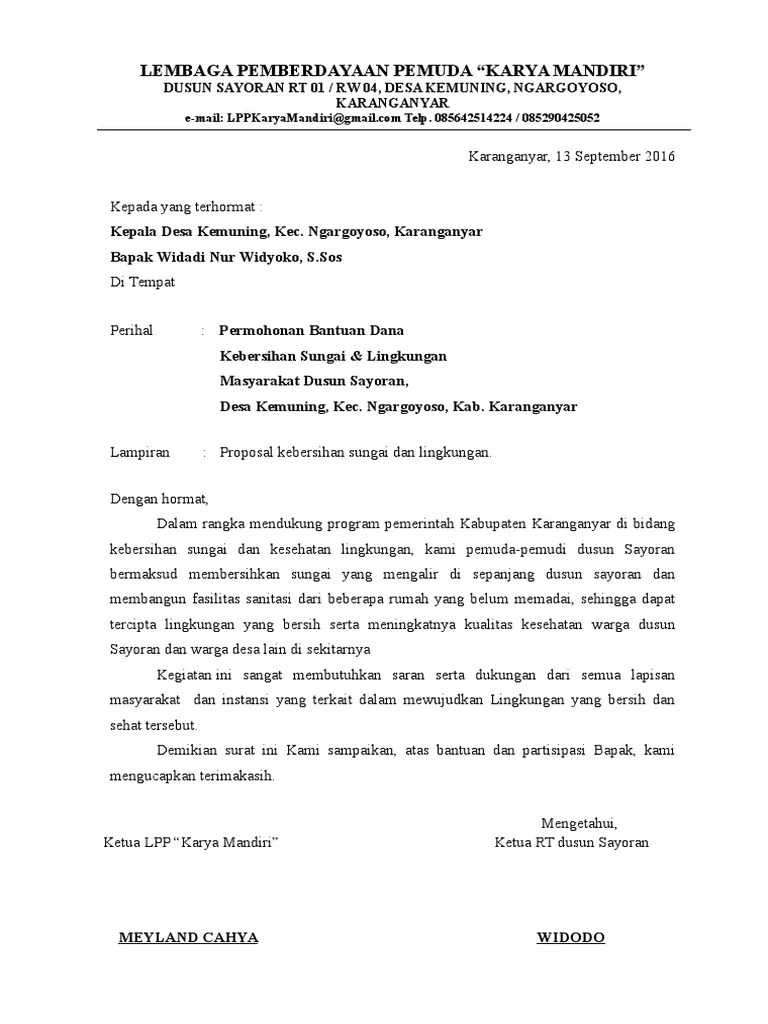 Proposal Pembersihan Sungai Sayoran Up | PDF