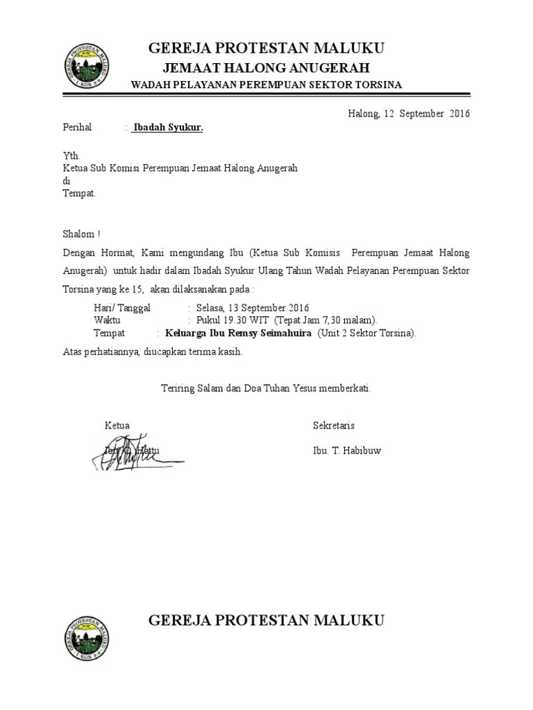 Joice m fatlolon/p, sp beserta pimpinan dan . Undangan Wadah Pdf
