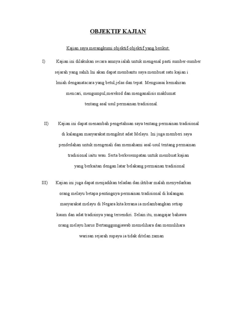 Kajian kes sejarah tingkatan 4. Objektif Kajian Pdf