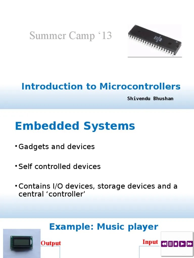Microcontrollers.pptx | Microcontroller | Input/Output | Free 30-day ...