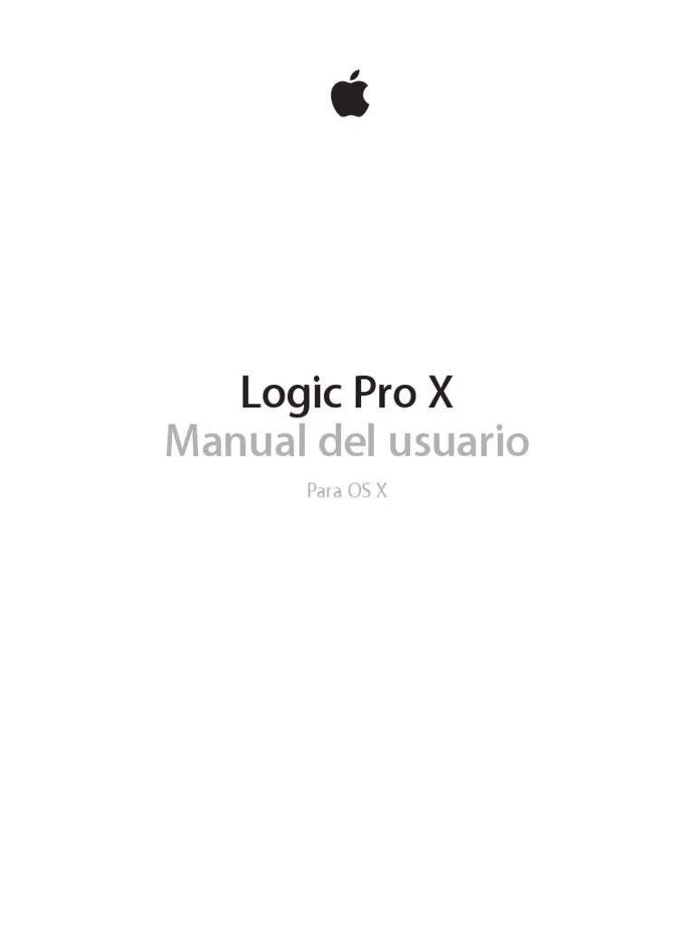 Logic Pro X Manual | PDF | Apple Inc. | Mac OS