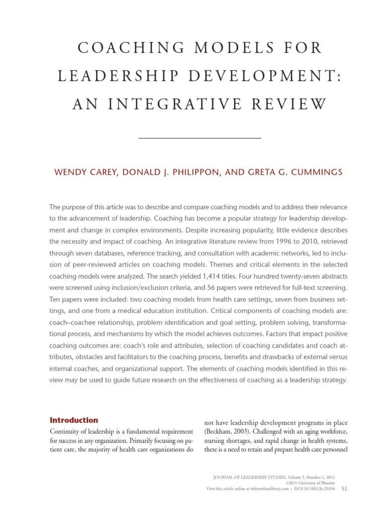 Coaching Models | Download Free PDF | Leadership | Motivation