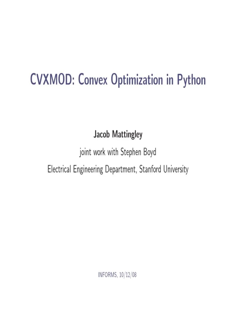 ConvexOptimization In Python | PDF | Source Code | Mathematical ...
