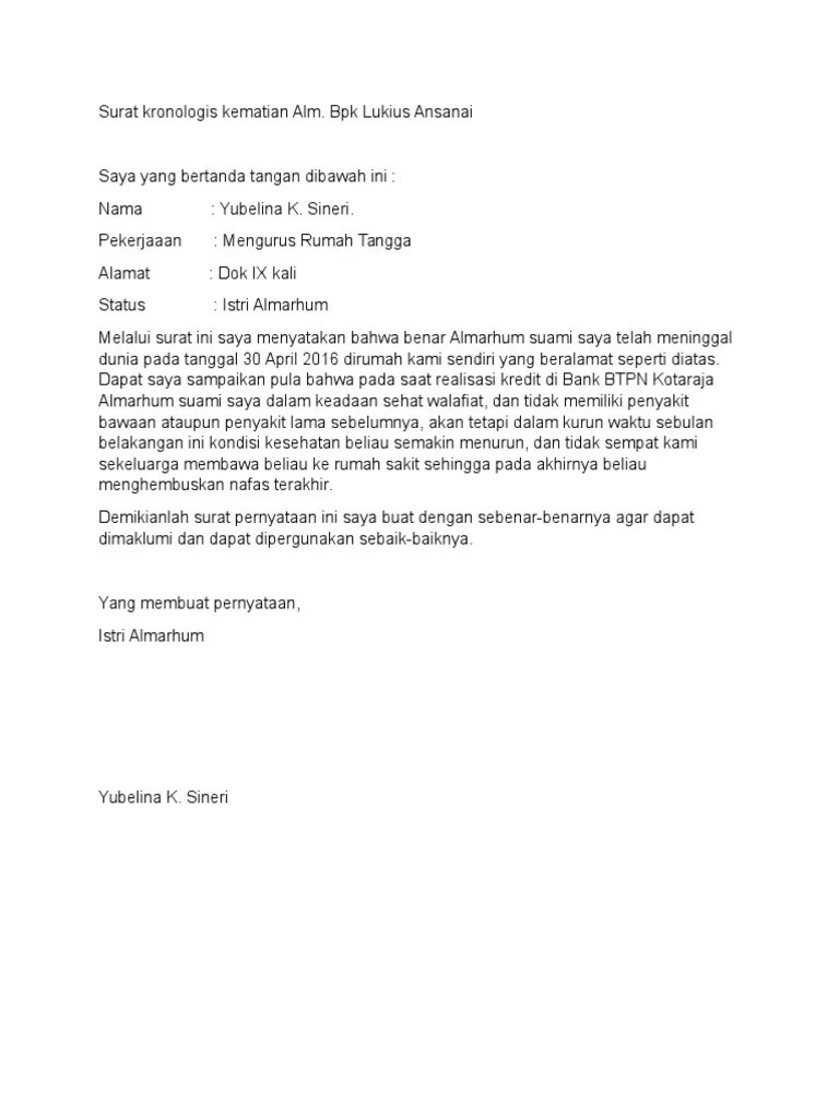 Contoh Surat Kehilangan Bpjs Belajar 