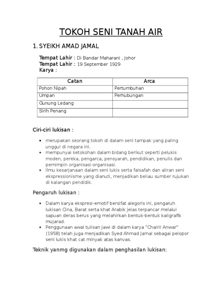 Dilansir dari invaluable, seni lukis realis merupakan seni modern pertama di perancis sekitar tahun 1840. Tokoh Seni Tanah Air Pdf