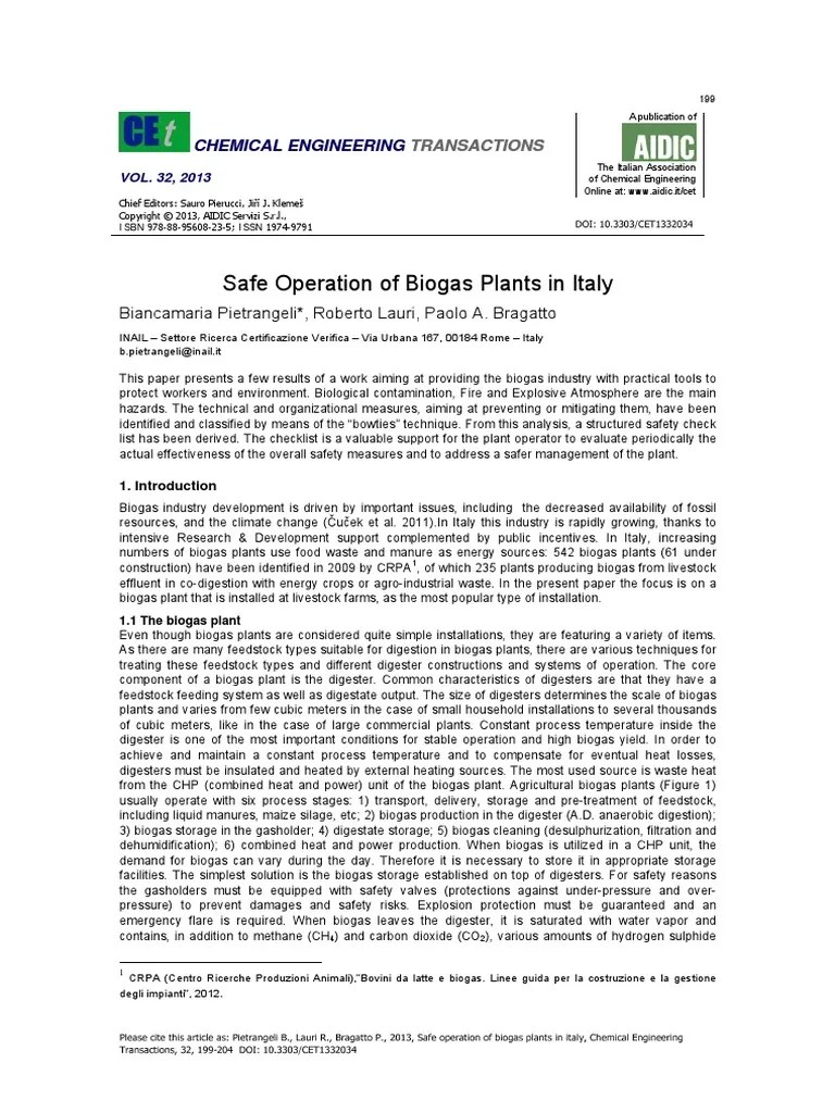 Risk Assessment Biogas | PDF | Anaerobic Digestion | Biogas