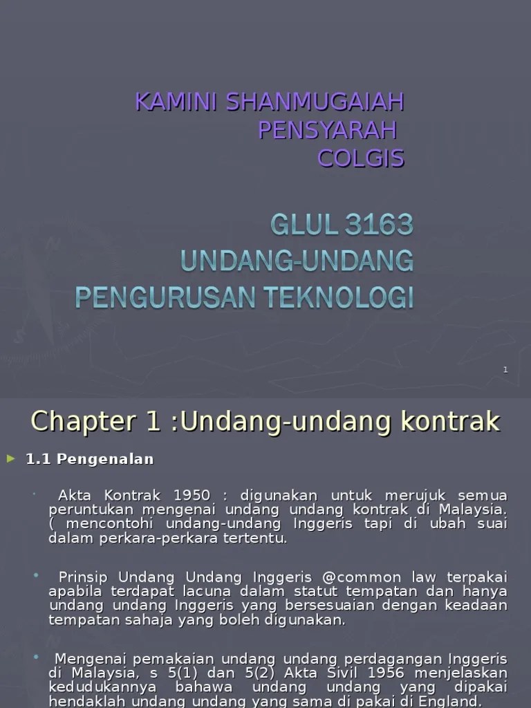 Chapter 1 2 Undang Undang Kontrak Cute766