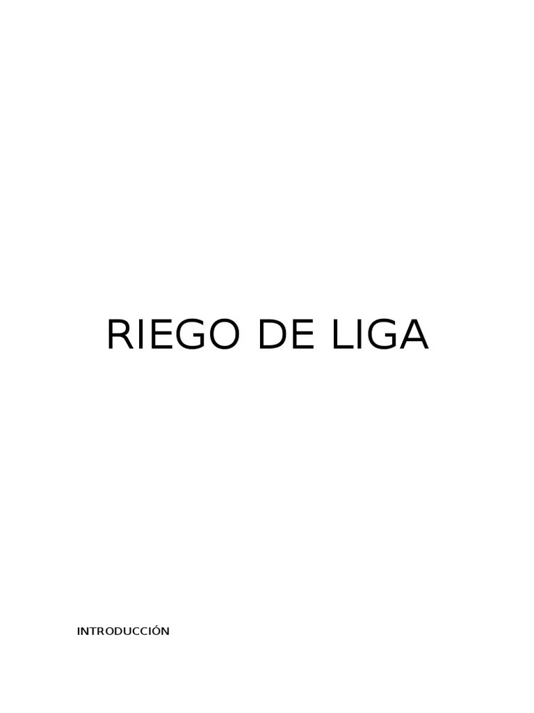 Riego De Liga | PDF | Fatiga (material) | Riego