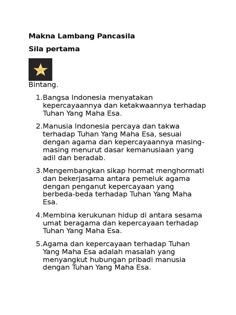 Makna Lambang Pancasila | PDF