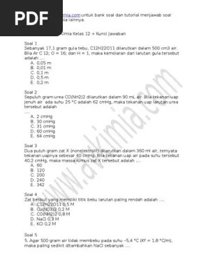 Soal ukk pat sosiologi sma kelas 10 11 12 semester 2 bank soal pas. Latihan Soal Uts Kimia Kelas 12 Kunci Jawaban Pdf