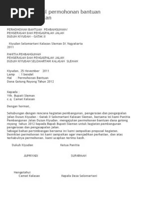 Aspal sebanyak 20 drum untuk perbaikan jalan desa kami. Contoh Proposal Permohonan Bantuan Pengaspalan Jalan Pdf