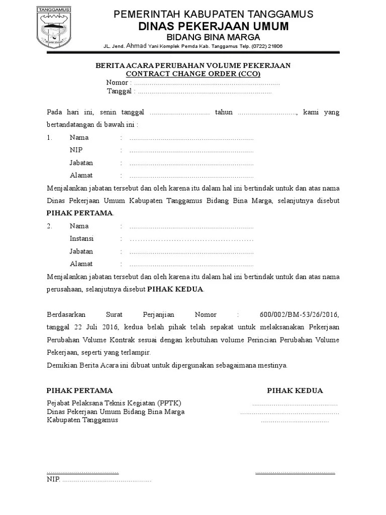 Berita Acara CCO | PDF