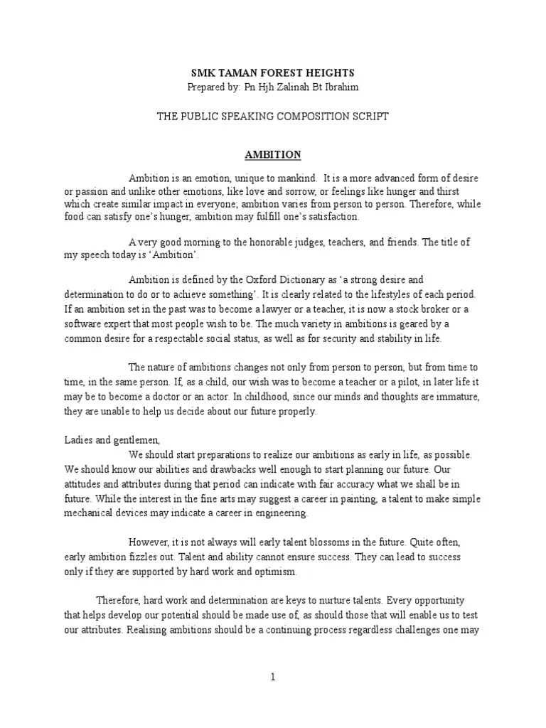 Public Speaking Script | Metaphysics Of Mind | Cognition