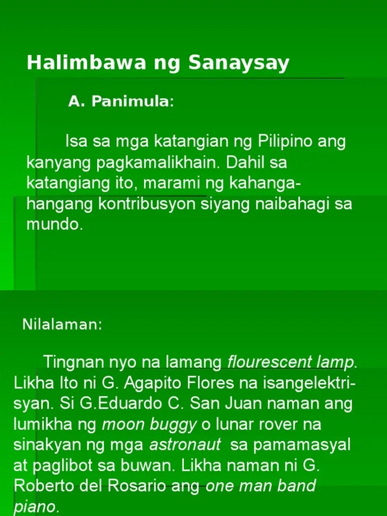 Part of speech), o kauriang panleksiko, ay isang lingguwistikong kaurian ng mga . Halimbawa Ng Sanaysay