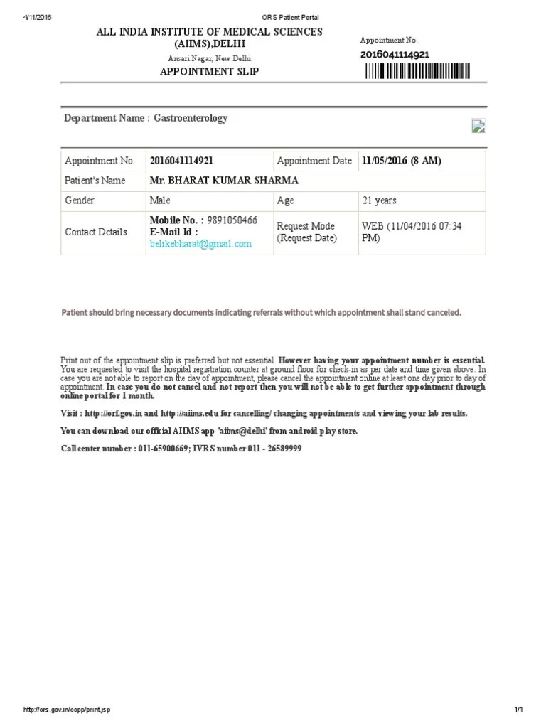 AIIMS Appointment | PDF | Mobile Computers | Mobile Software