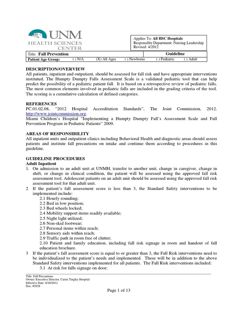 Fall Prevention | PDF