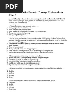 Home » contoh soal a » kelas 10 » contoh soal pkn kelas 10 semester 2. Kunci Jawaban Soal Semester Prakarya Kewirausahaan Kelas X