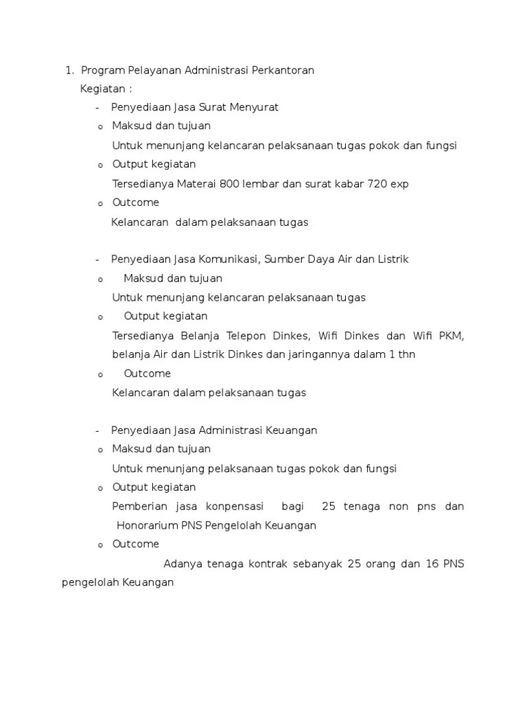 Program Pelayanan Administrasi Perkantoran | PDF