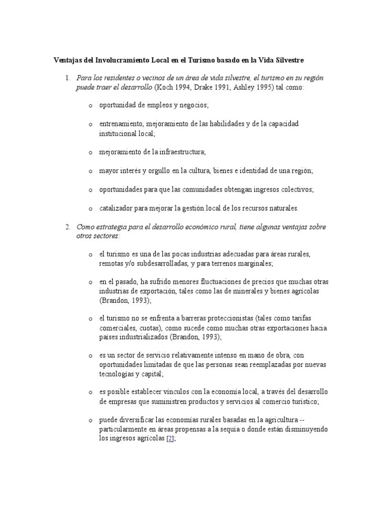 Ventajas Y Desventajas Del Turismo | PDF | Turismo | Agricultura