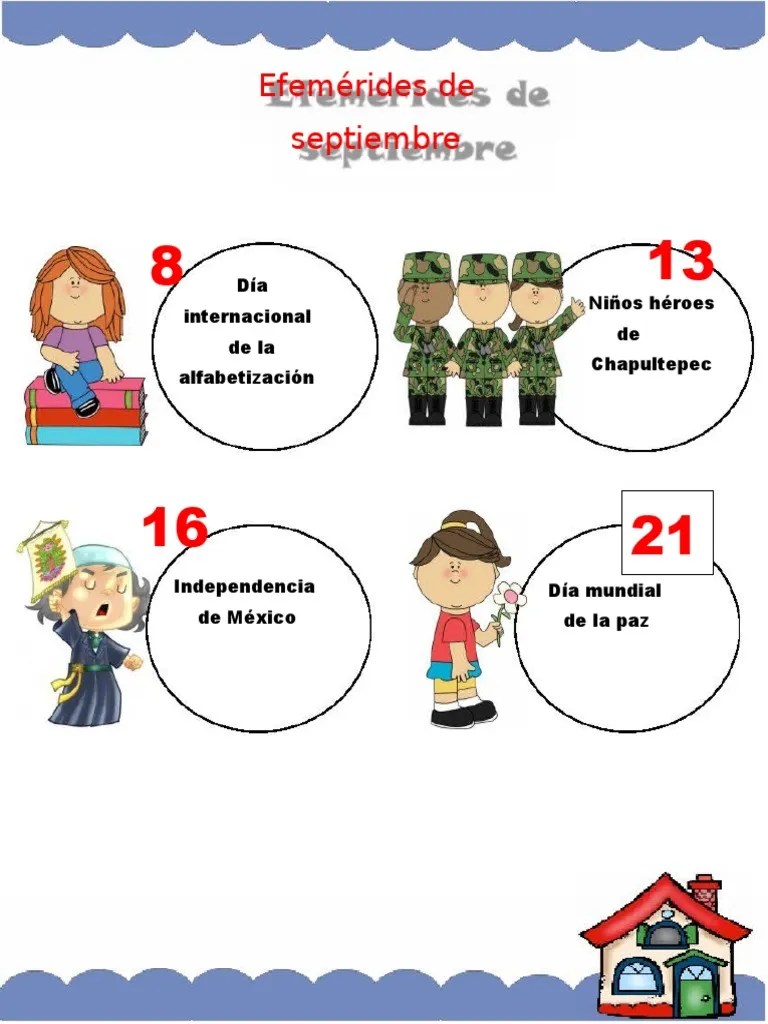 Todo esto y más se recuerda en las efemérides del 6 de septiembre en argentina y el mundo. Efemerides De Septiembre Para Periodico Mural Pdf Mexico Agitacion