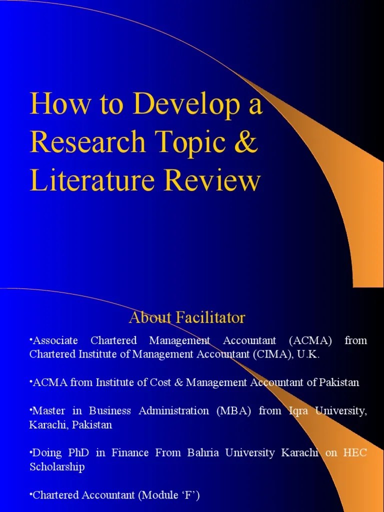 Literature Review Guideline | PDF | Literature Review | Thesis