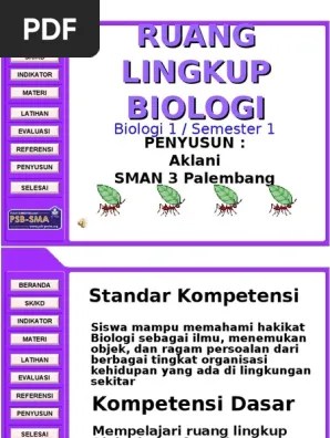 Ruang lingkup biologi tujuan pembelajaran setelah mempelajari bab ini diharapkan siswa dapat: Ruang Lingkup Bio Kelas 10 Pdf