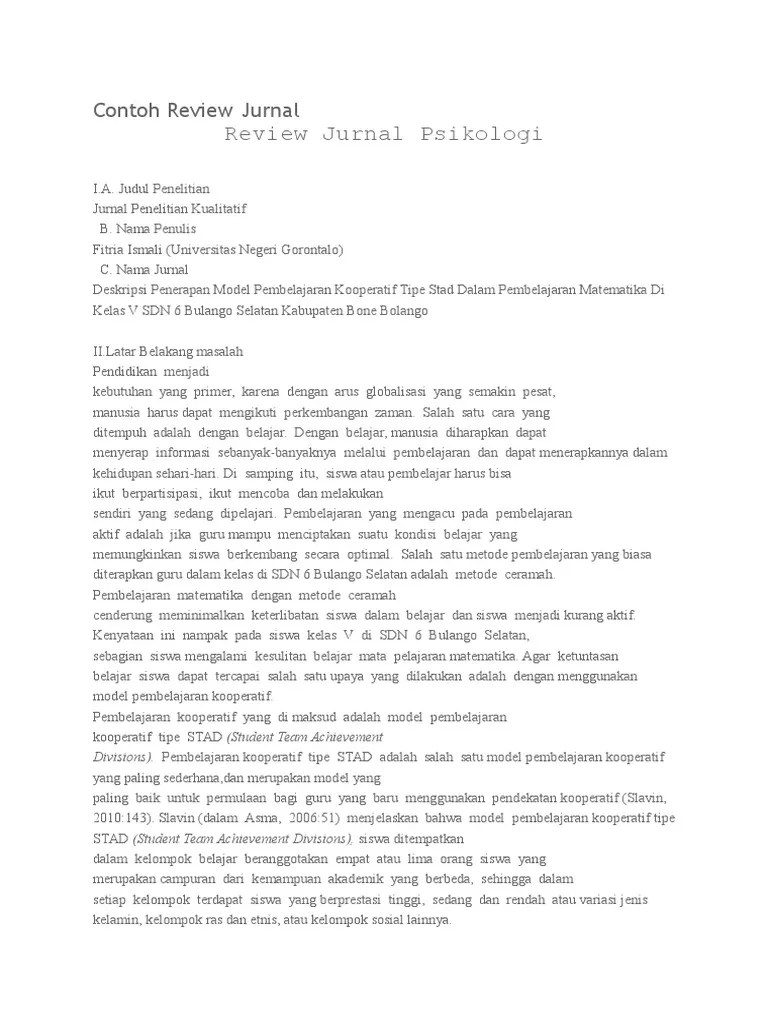 Aug 08, 2021 · pdf kerangka pembahasan laju reaksi hukum laju dan orde reaksi hukum laju terintegrasi untuk reaksi orde pertama setengah reaksi orde pertama reaksi. Contoh Review Jurnal Pdf