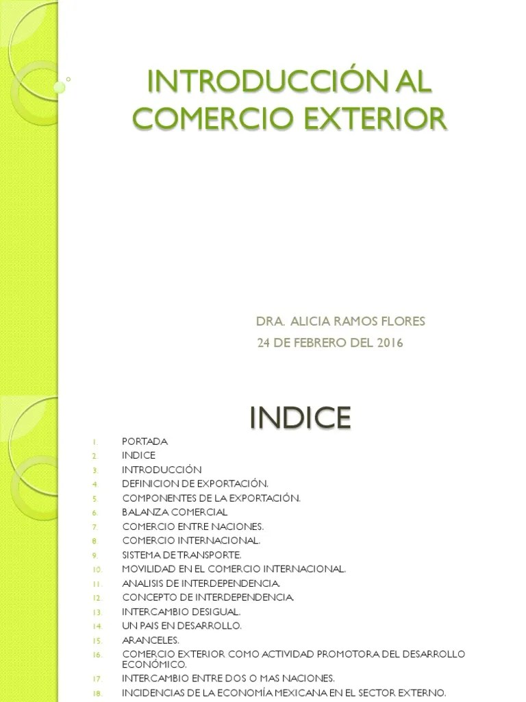 Introduccion Al Comercio Exterior | PDF | Exportaciones | Producto ...