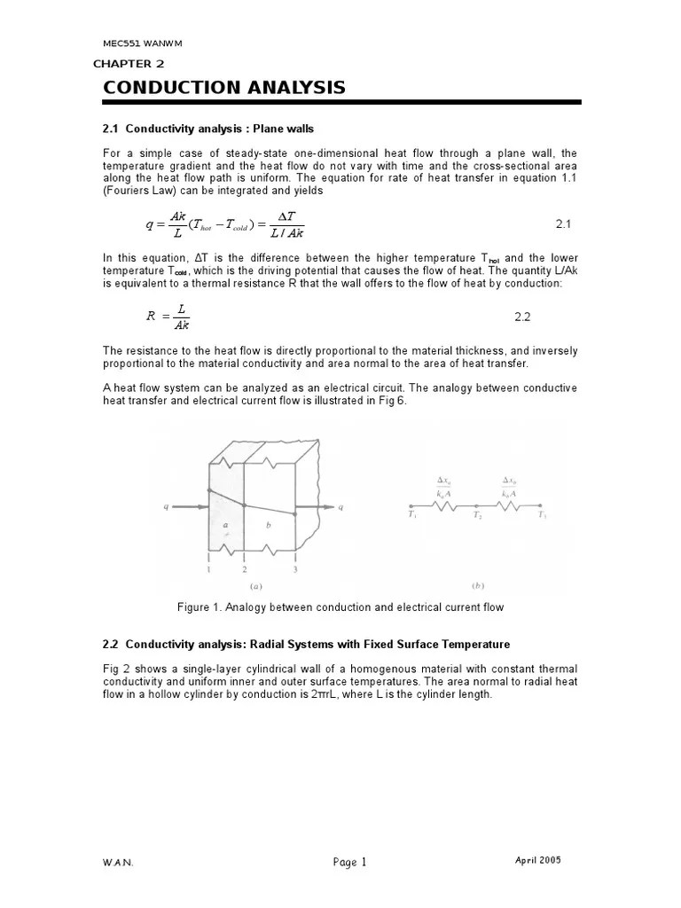 Chapter 2 Conduction Analysis | PDF | Thermal Conduction | Heat Transfer