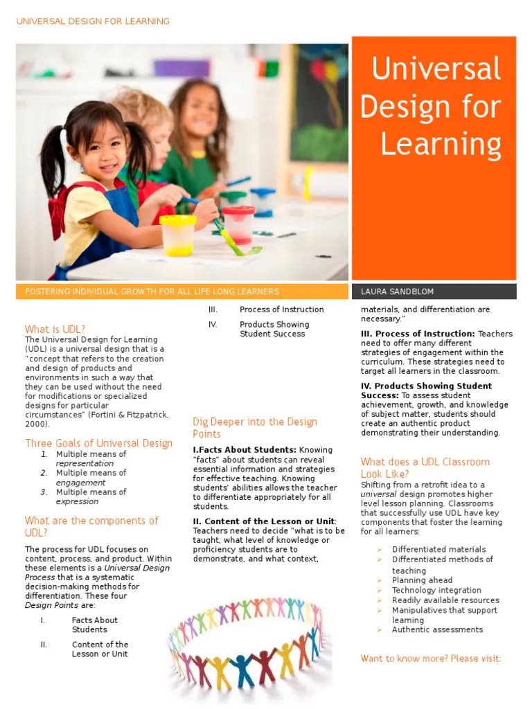 Udl | PDF | Teachers | Learning