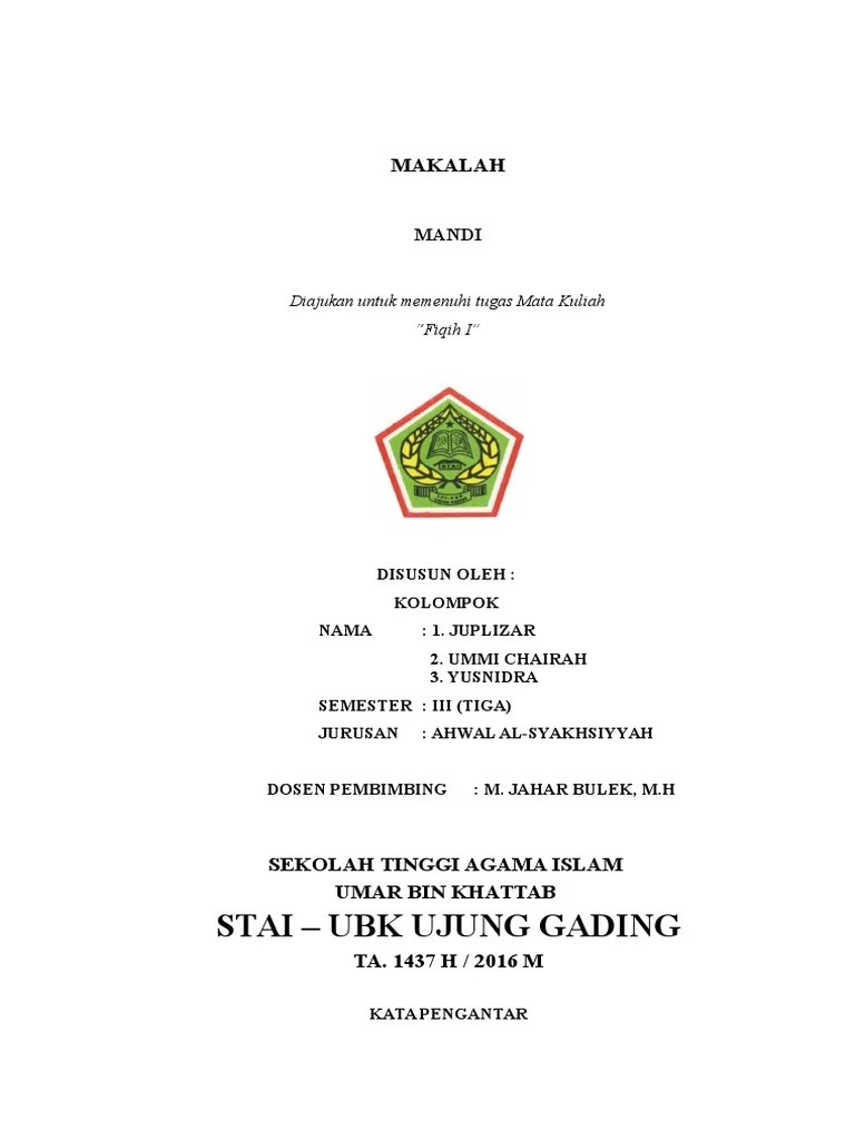 Makalah Mandi | PDF