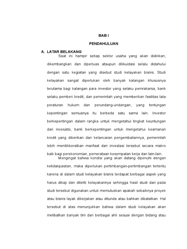 Vindi nur maharani (1405140013) nurlaili munasifah (14051400__) agus syarifudin (14051400. Makalah Kewirausahaan Studi Kelayakan Bisnis