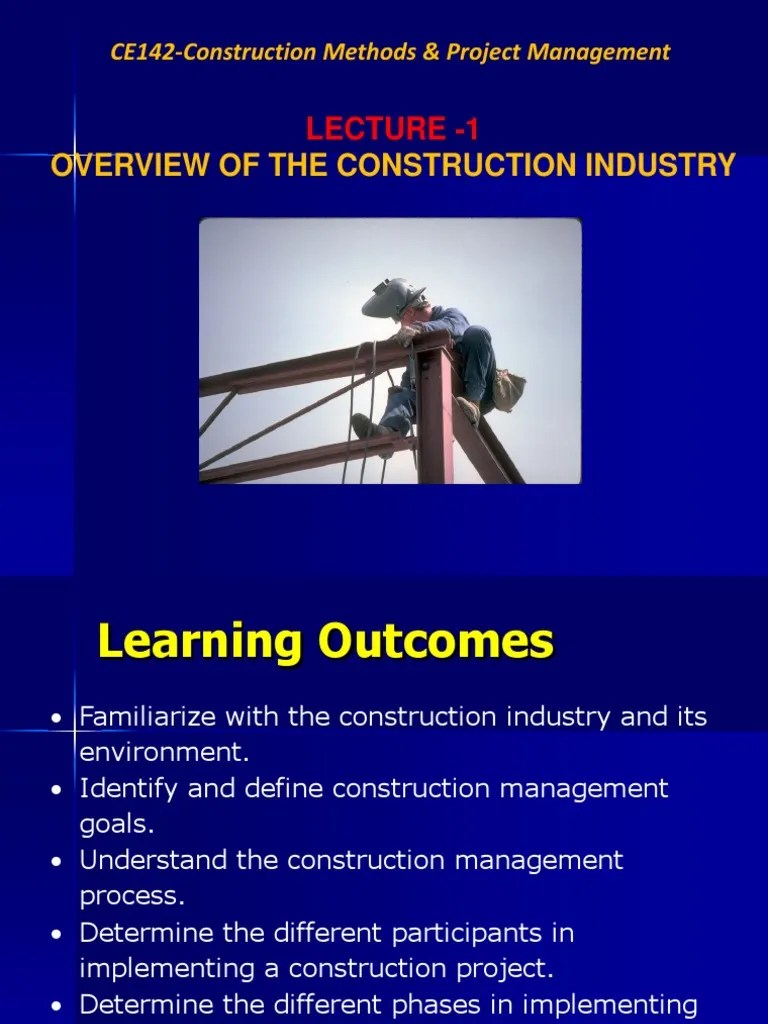 Lecture 1 - Overview Of The Construction Industry | PDF | Industries ...