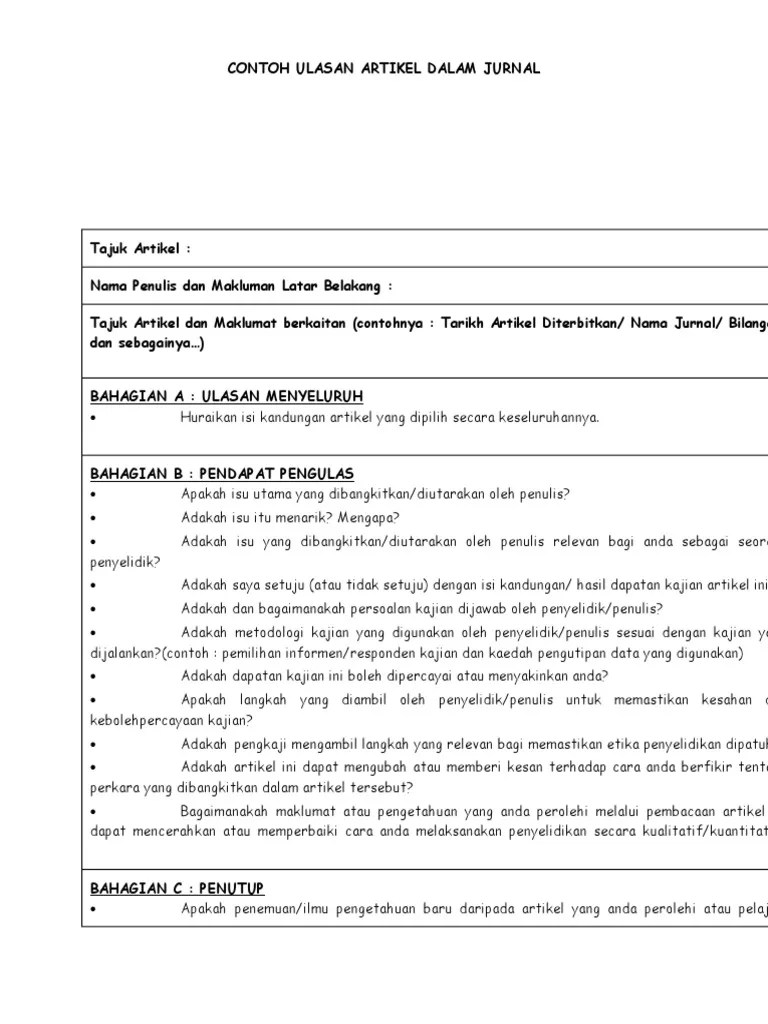 Contoh footnote/catatan kaki dari jurnal digital Contoh Ulasan Artikel Dalam Jurnal Pdf