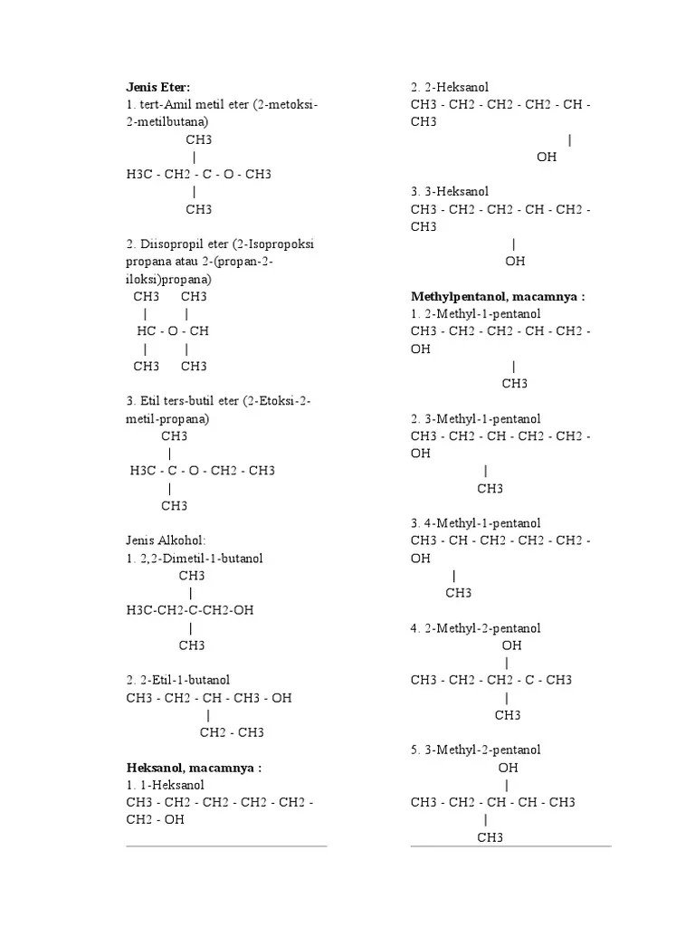 Isomer Konstitusi C6H14O | PDF