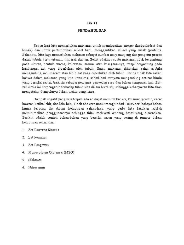 Penyusunan proposal ini dibuat sebagai pedoman dan pegangan dalam mengadakan kegiatan. Contoh Makalah Bahan Kimia Dalam Kehidupan Sehari Hari ...