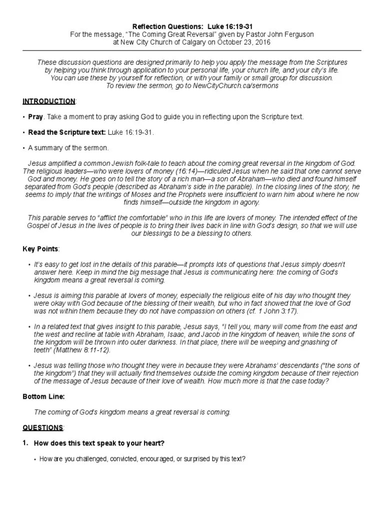 Reflection Questions: 