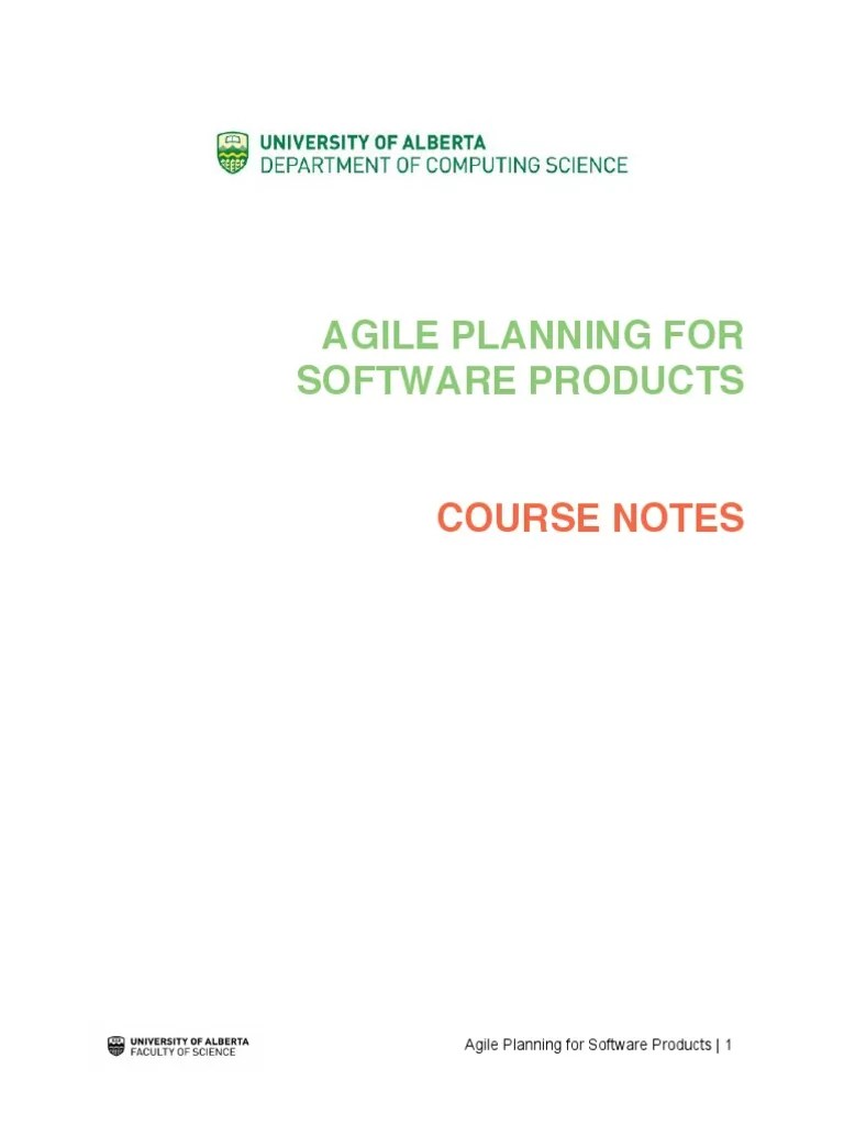 Agile Planning For Software Products V2.4 | PDF | Agile Software ...
