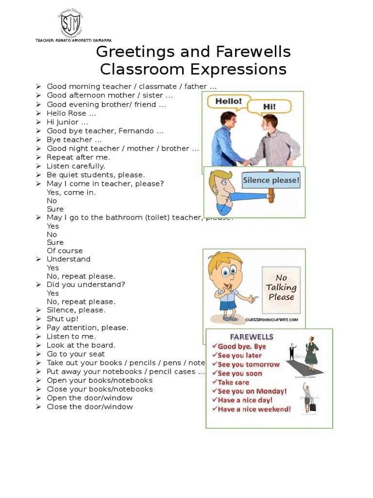 Classroom Expressions | PDF